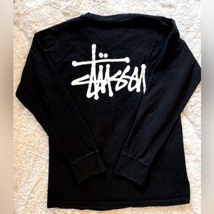 Stussy black long sleeve t-shirt